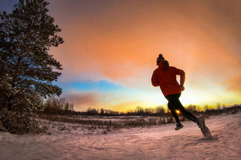 Running sunset