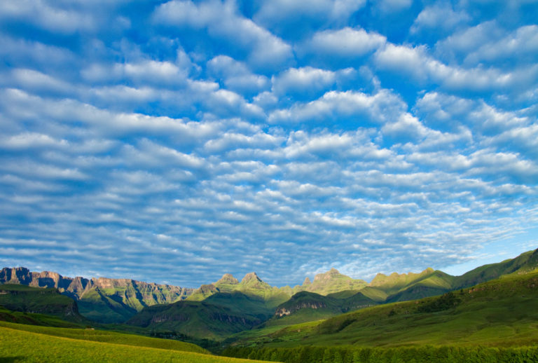 Mountains clouds