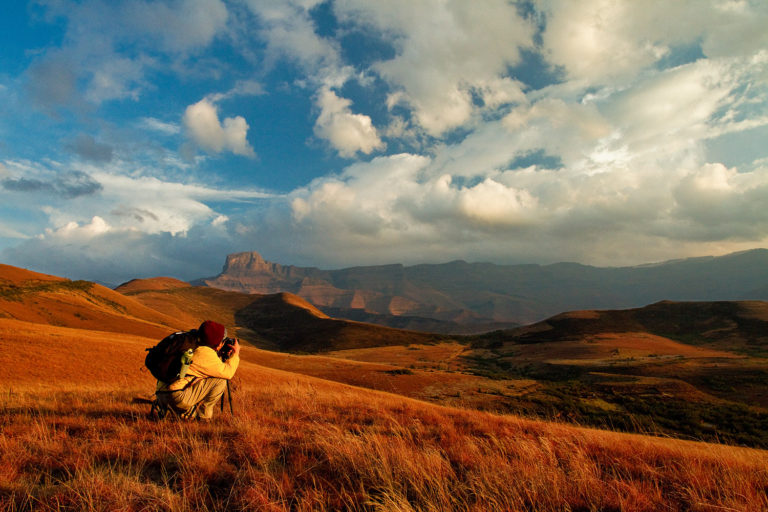 Hiking mountains sunset photographer