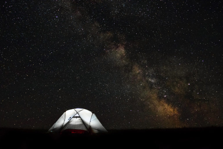 tent stars milky way