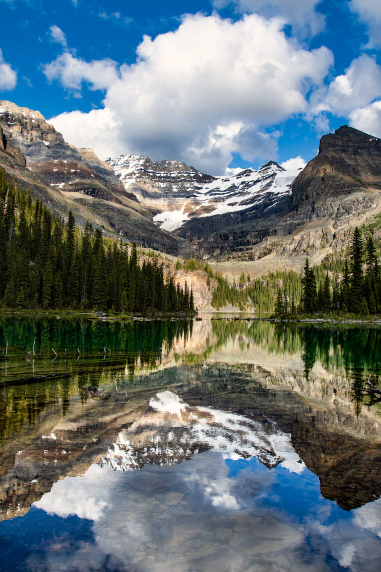 mountain lake reflection cloud