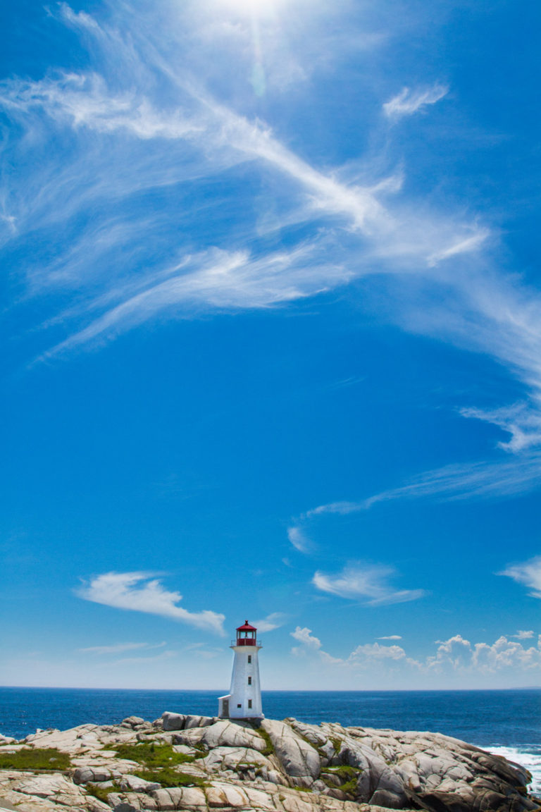 lighthouse blue sky ocean