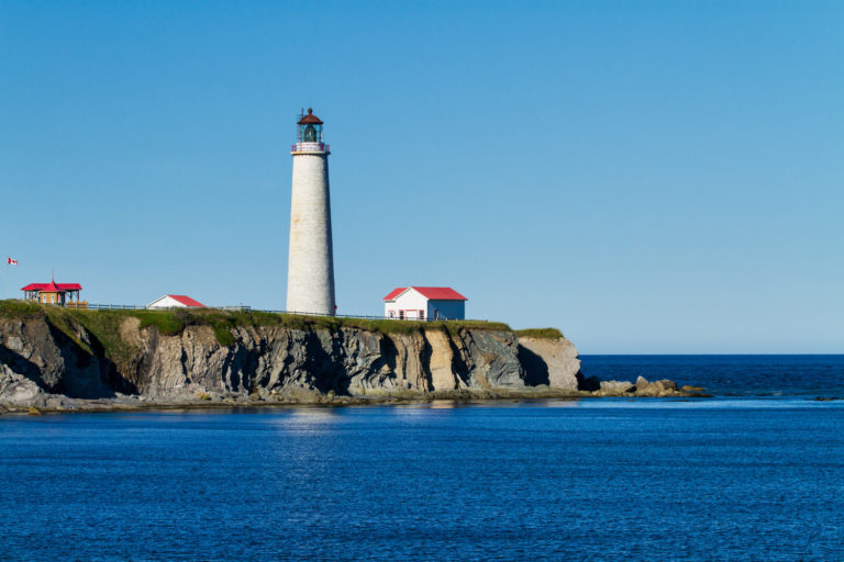 lighthouse ocean blue sky