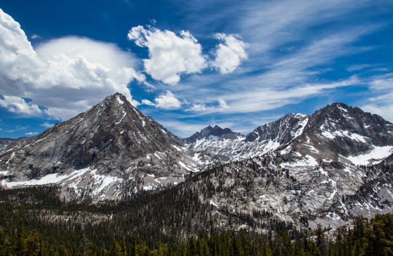 sierra nevada mountains blue sky