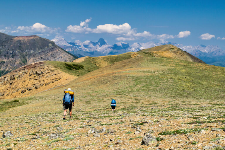 mountains hikers