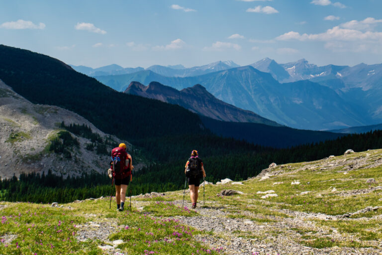 mountains hikers