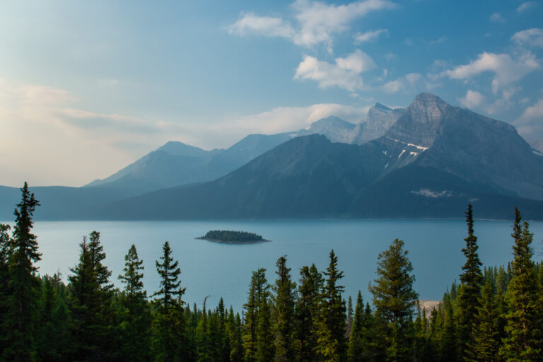 mountains lake