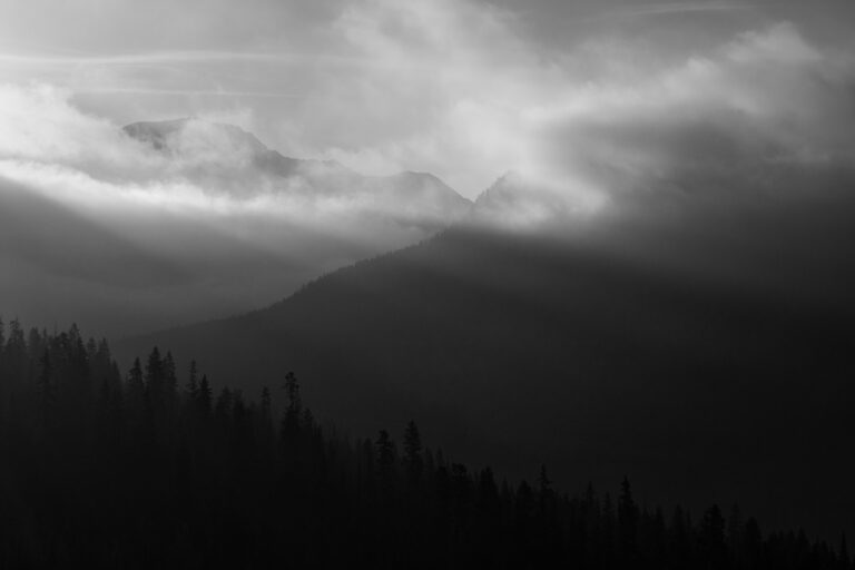 mountains clouds