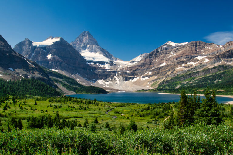 mountains lake