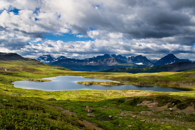 mountains lake